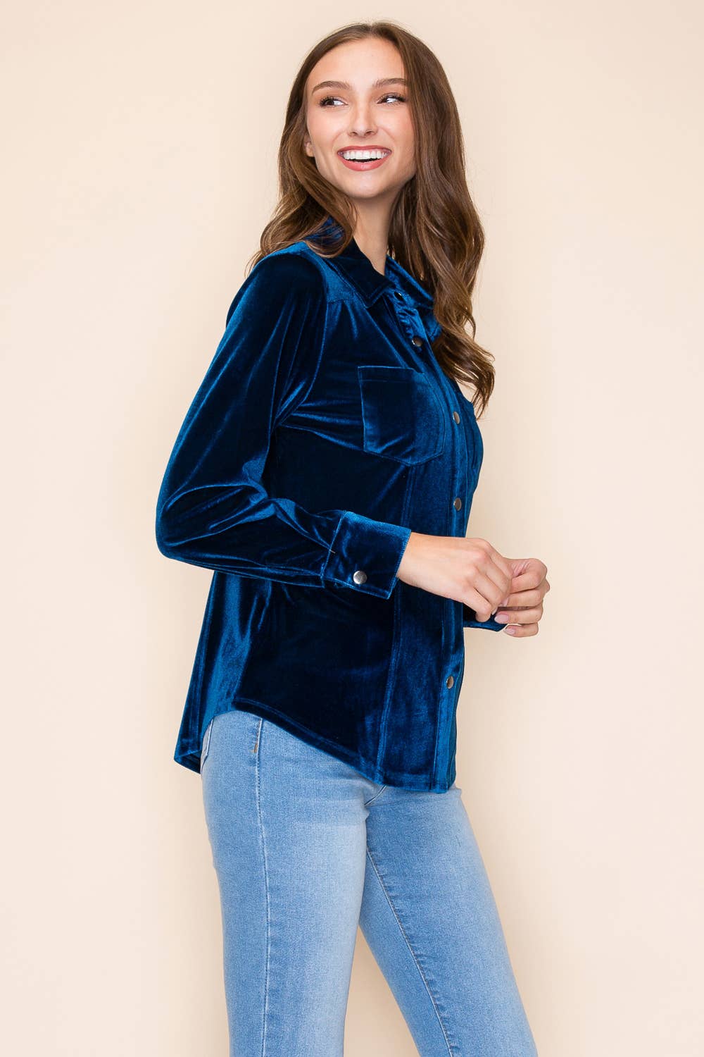 W.A.Y. --Wonderful And Young - Wholesale Shirt - Women's - W.A.Y VELVET SHIRT3