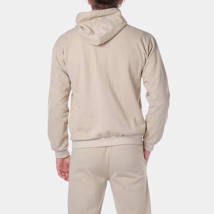 BEIGE Mahito-Beige Piqué Knit Hoodie for wholesale on Faire3