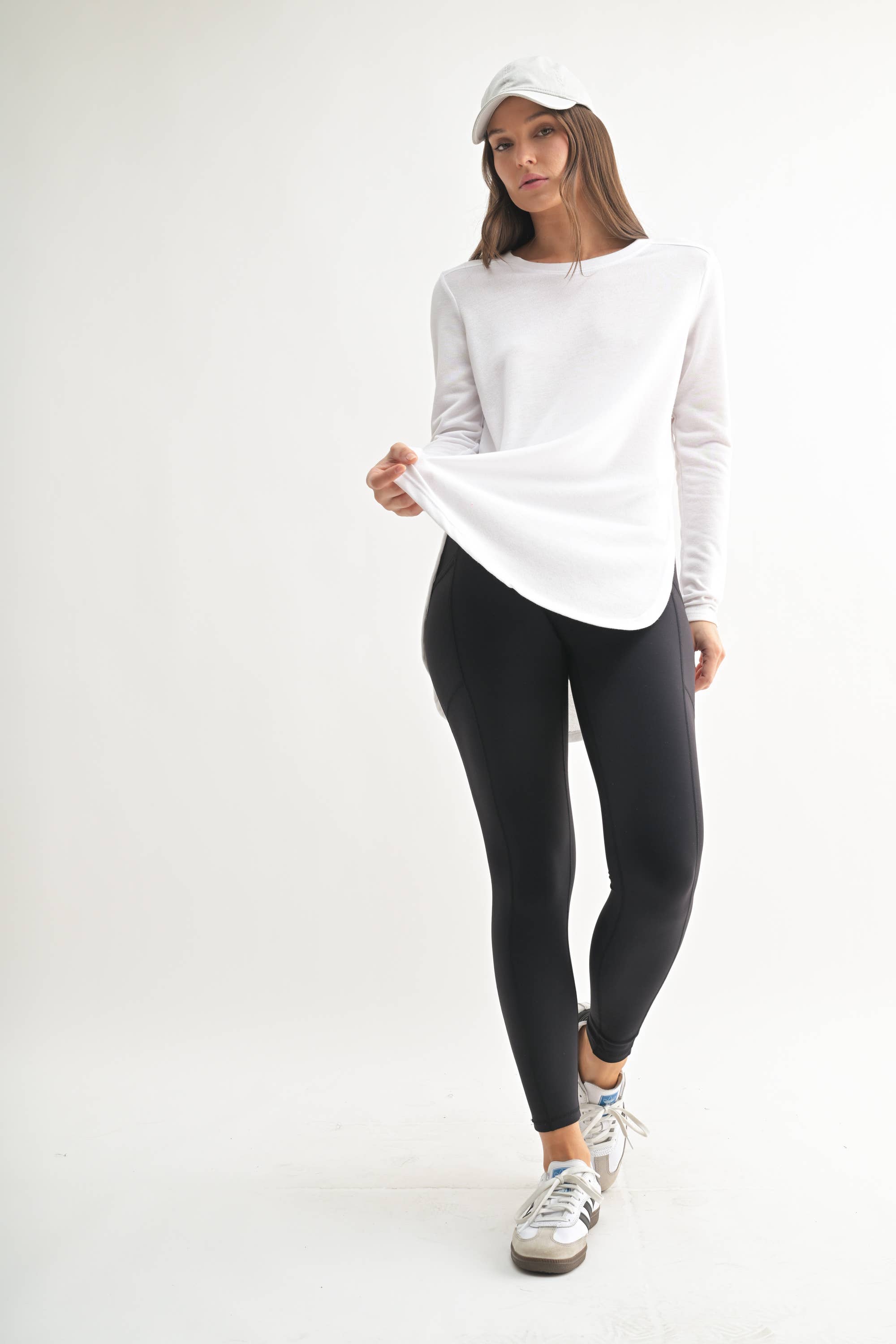 Mono B - Wholesale Tunic - Women's - Long Sleeve Flow Top with Side Slit21