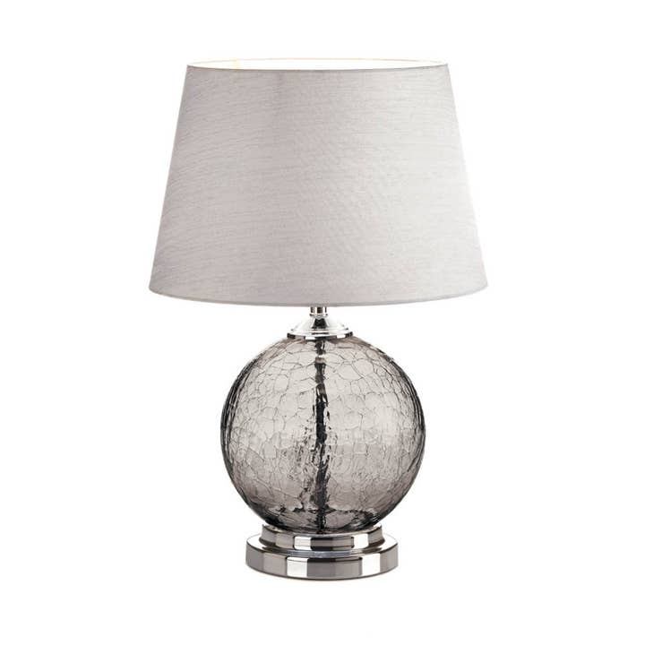 Grey Cracked Glass Table Lamp for wholesale by Zingz Home