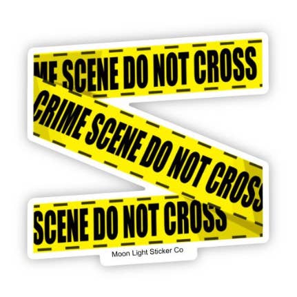 Autocollant scène de crime pour la vente par Moon Light Sticker Co