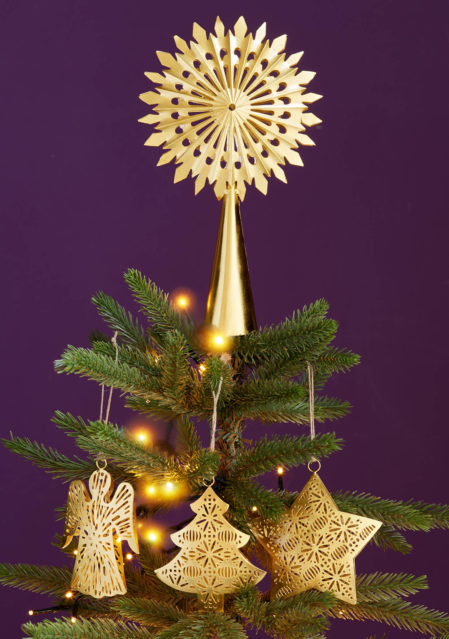 Namaste – Decoração de Natal por atacado – Decoração Intricada de Estrela de Metal1