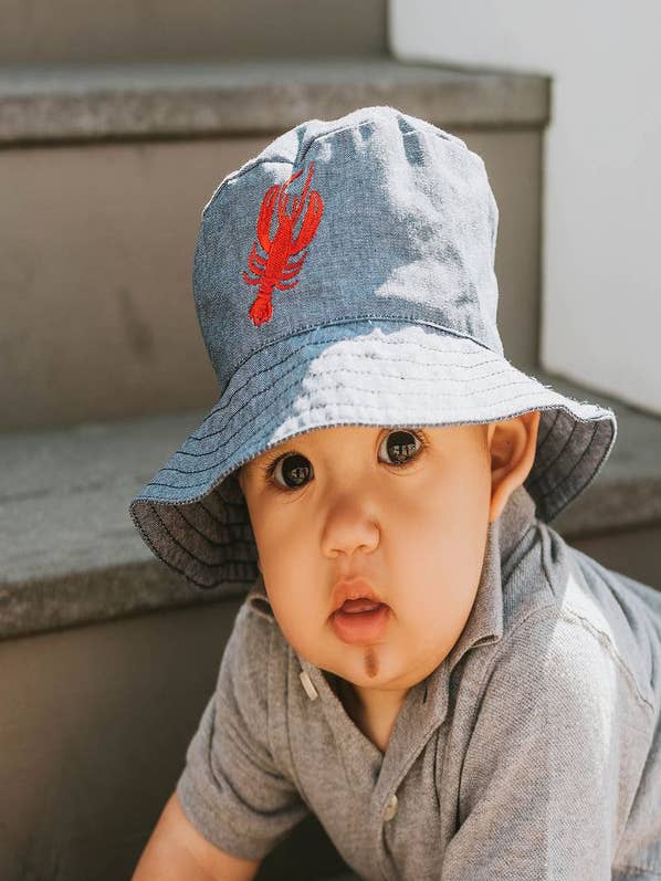 Wholesale Lobster Chambray Bucket Hat Baby & Toddler for your