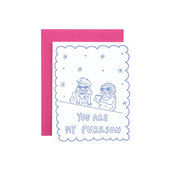 Tu es ma carte Purrson pour la vente par Ink Paper Crafts