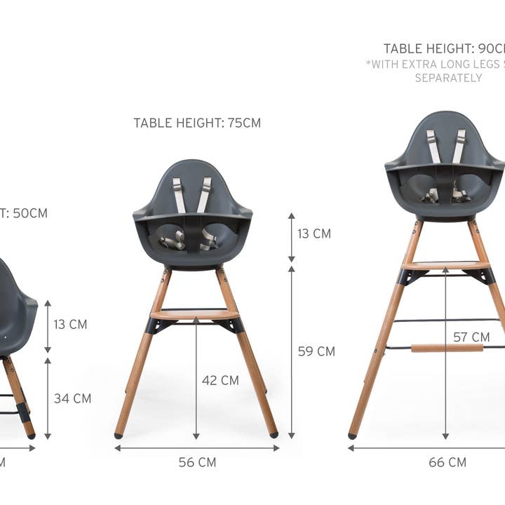 BEABA & Childhome - Wholesale Highchair - Baby - Childhome Evolu ONE.80° High Chair - Anthracite10