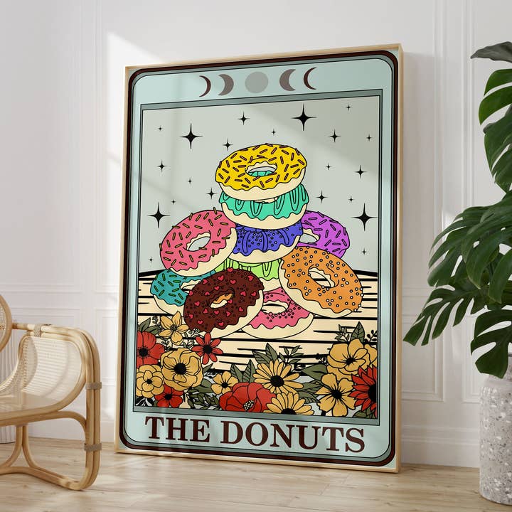 The Donuts Tarot Card Poster Print for wholesale by House of Binky