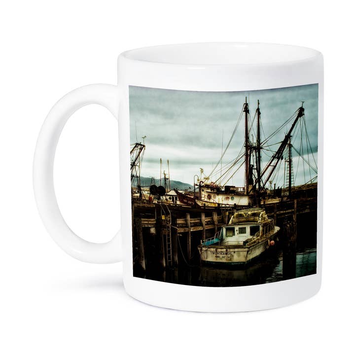 3dRose – wholesale Coffee mug – 3dRose, Rusty Boats at Morro Bay Dock in California on the Waterfront, Mug8