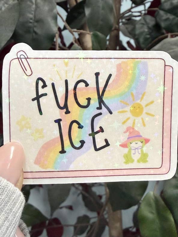 F*ck ICE Sticker for wholesale by Ink Witch Studio