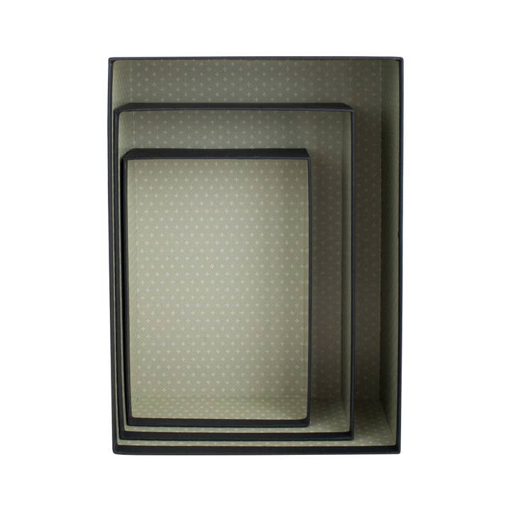 Emartbuy - Wholesale Gift Box - Black Gift Box with Lid - Set of 3 Rectangle