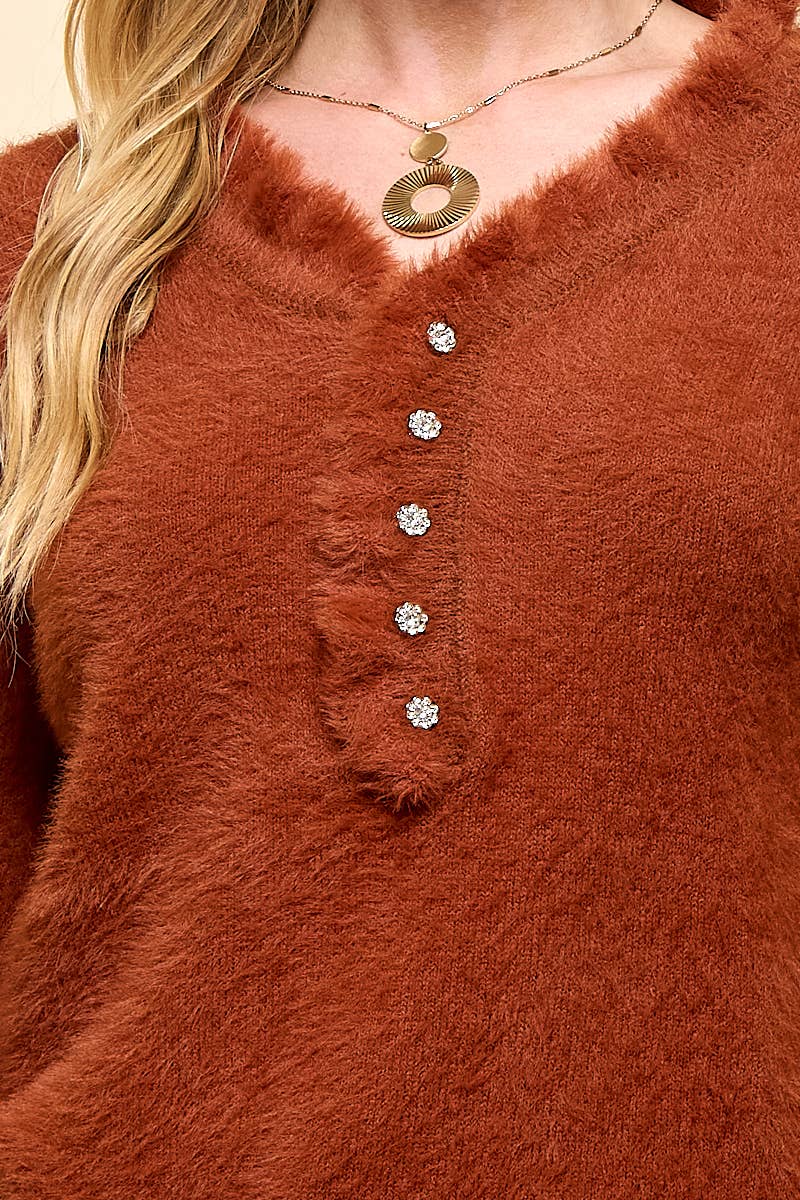 Cezele - Venta al por mayor Jersey de punto - Mujer - Jersey casual de manga larga con volantes8