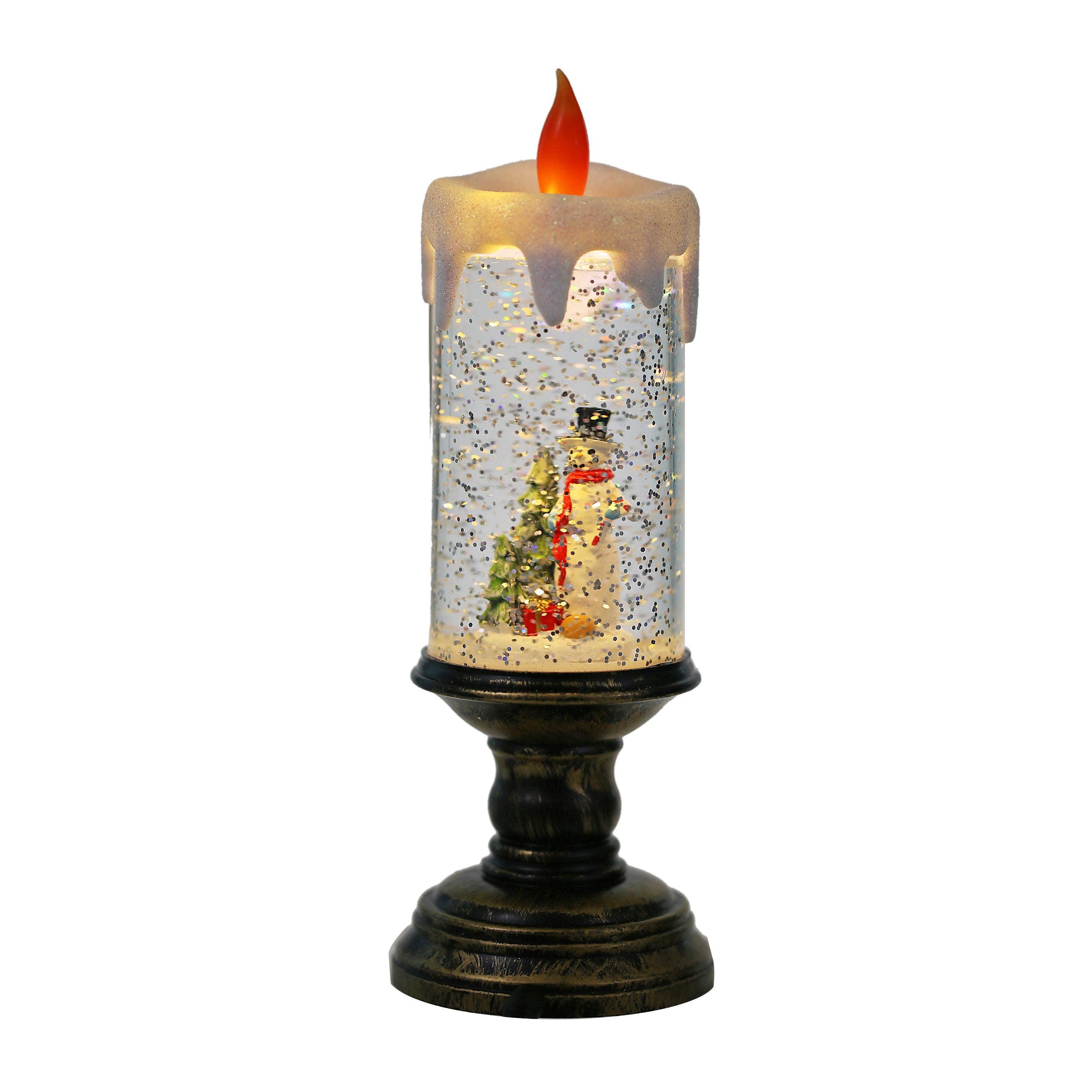 SINT - Wholesale Christmas Decoration - SINT Christmas Musical Snow Globe Candlestick Lantern0