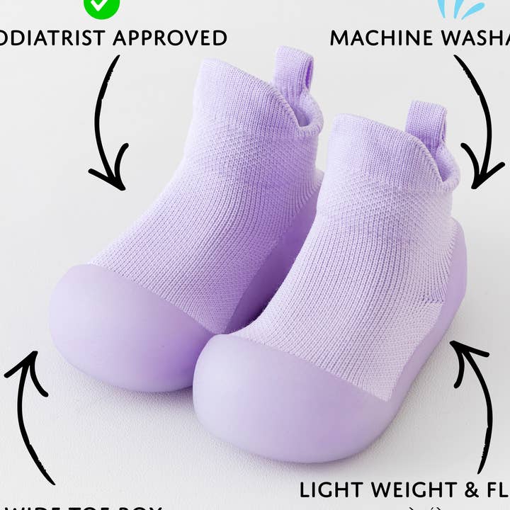 Lavender Sole Sox Baby Shoes for wholesale by Sole Sox