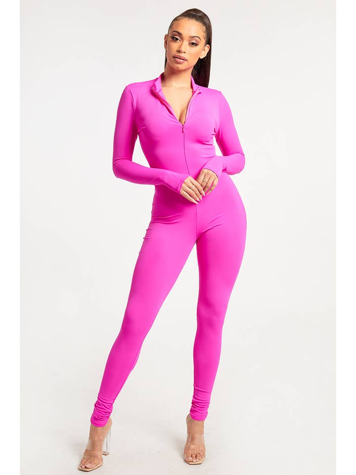 Jour – Engroshandel Jumpsuit - Dame – Jumpsuit til kvinder i nylonblanding med lynlås foran DT213416