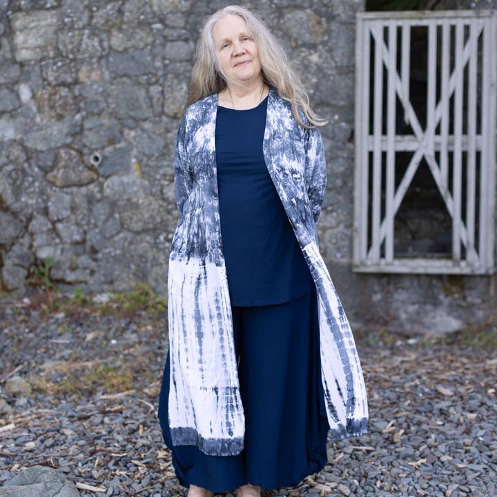 Shibori Mega Duster - Shoreline for wholesale by Artio Clothing