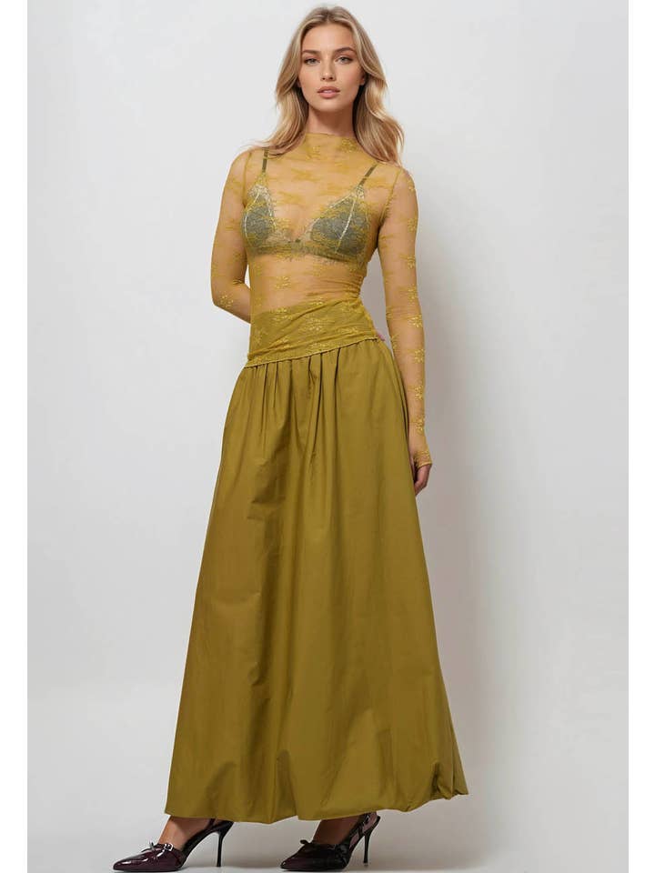 Sweetkama - Wholesale Blouse - Women's - Lux Layering Floral Lace See Through Mesh Top Blouse SKT15141