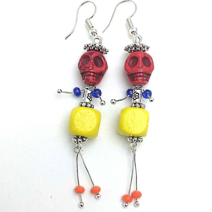 Boucles d'oreilles squelette Shake-A-Leg Day Of the Dead pour la vente par Costello International
