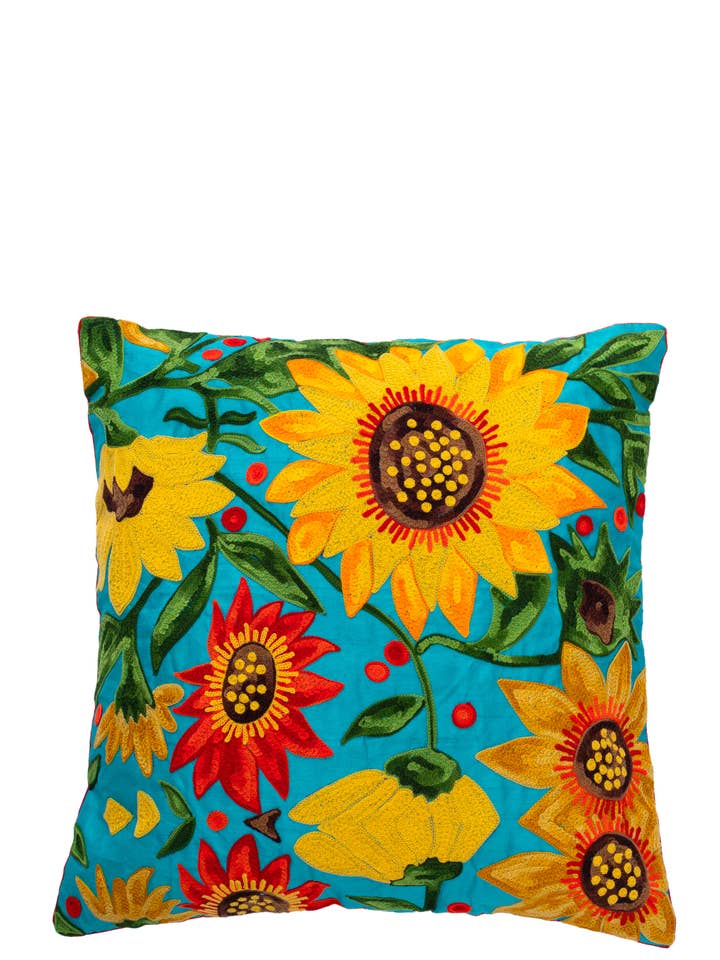 Bestickter Kissenbezug Do9494Co mit farbenfrohen Motiven für den Großhandel von Peace & Love (CALAO IMPORT EXPORT S.L.)