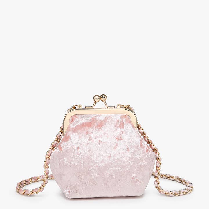 Jen & Co. - Wholesale Coin Purse - Women's - CP2338V Cleo Velvet Coin Pouch Crossbody3