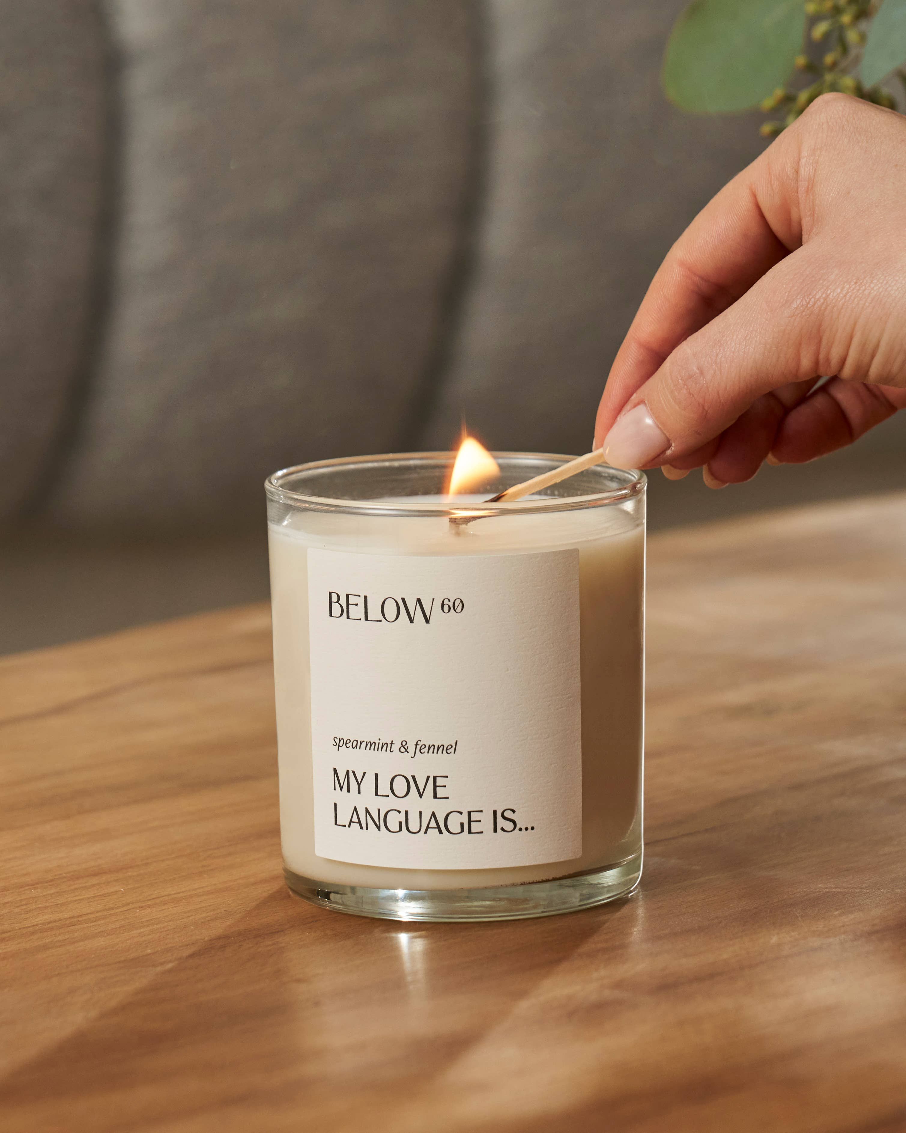 Below 60 - Wholesale Jar/Filled Candle - My Love Language Is… (spearmint & fennel) | 10oz Soy Wax Candle | Minty Bergamot Home Fragrance by Hilary Duff3