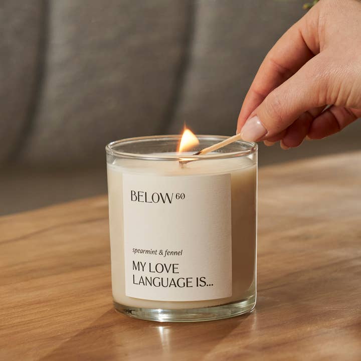 Below 60 - Wholesale Jar/Filled Candle - My Love Language Is… (spearmint & fennel) | 10oz Soy Wax Candle | Minty Bergamot Home Fragrance by Hilary Duff3