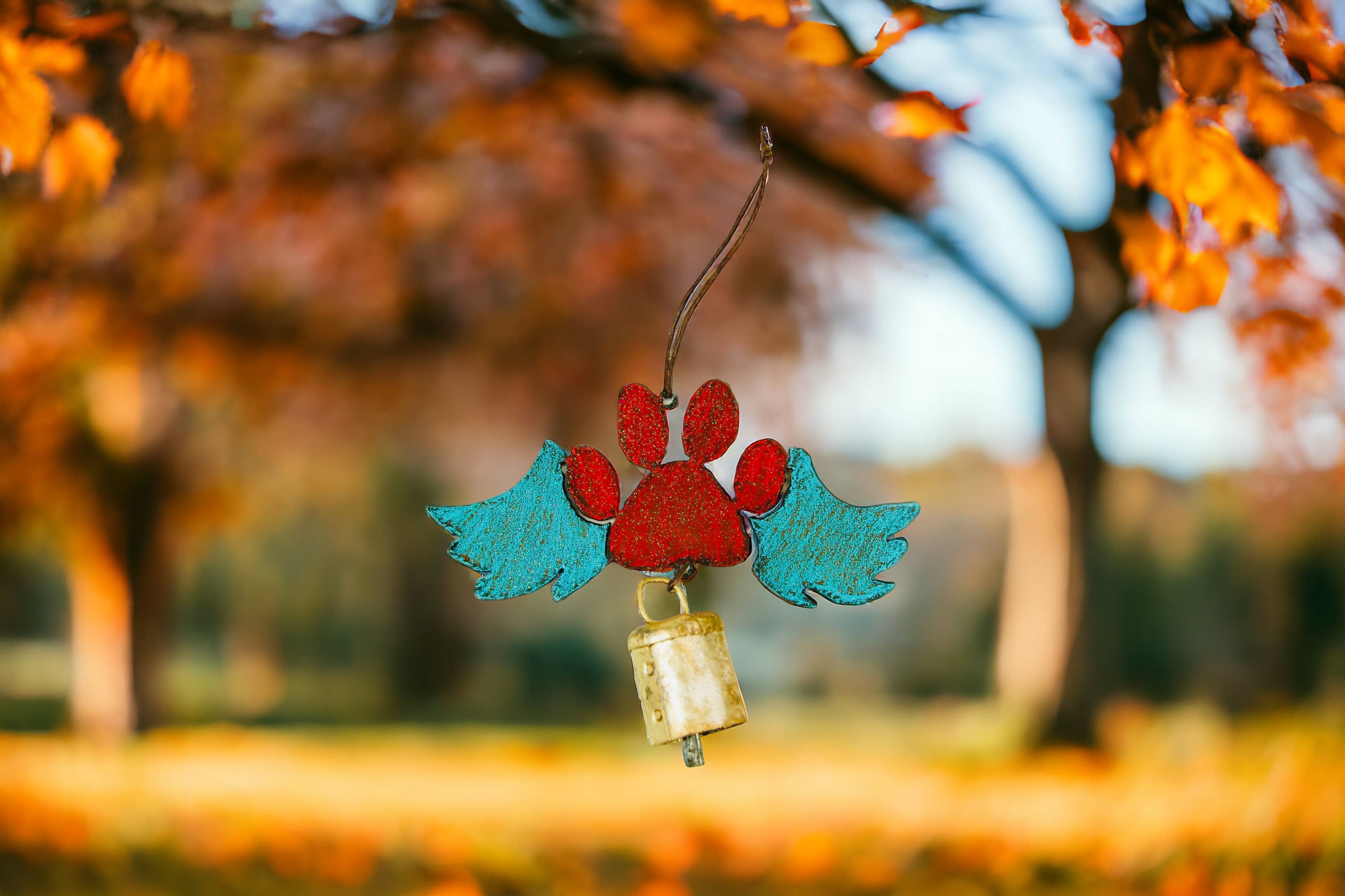 Whimsies - Wholesale Windorgel - Paw wings windgong Pet Bell Mobile herdenkingsmonument voor honden eco