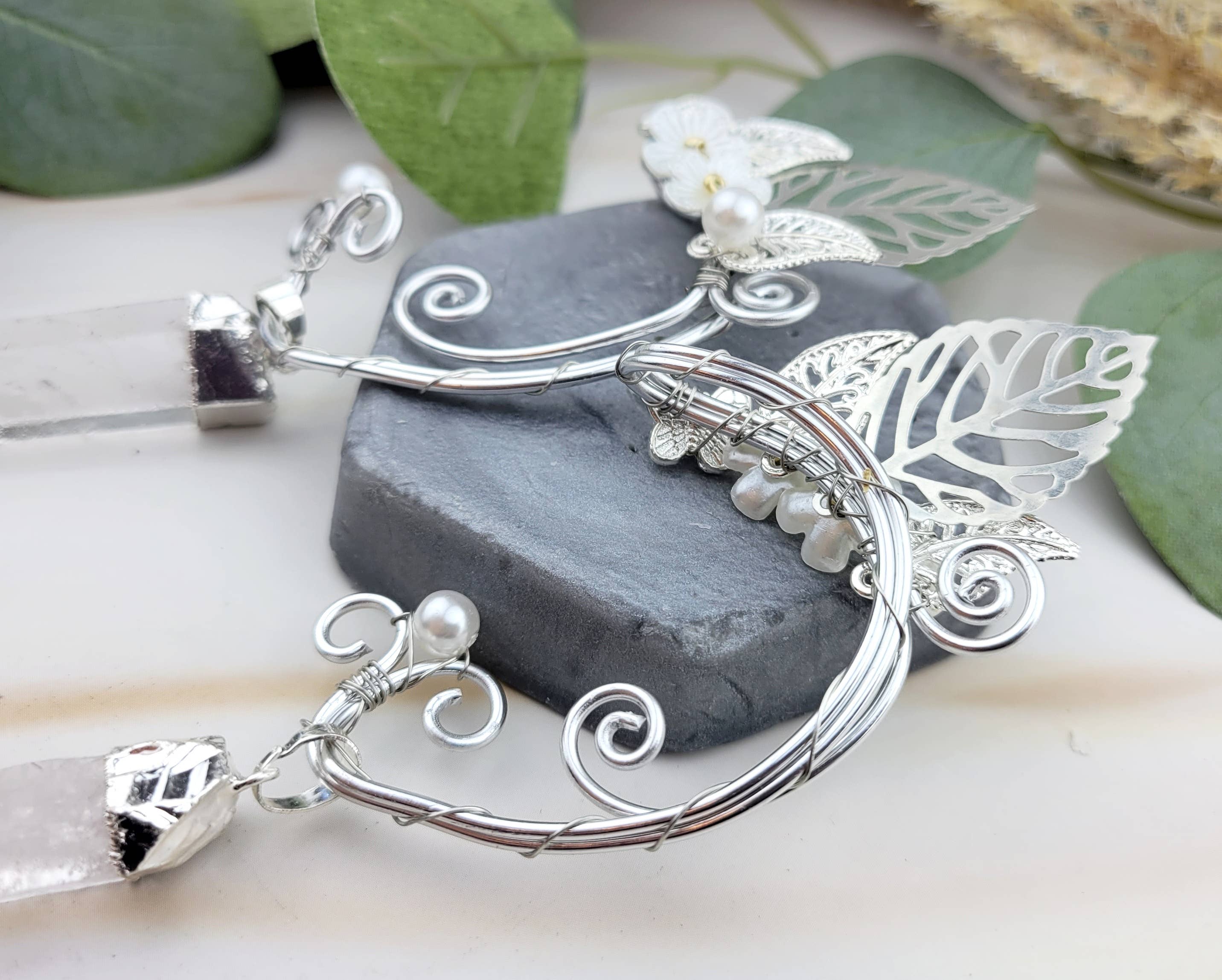 WonderLight Jewelry – Großhandel Ear Cuff/Ohrklemme – Elfenohren mit silbernem Bügel – Fee / Harmonie8