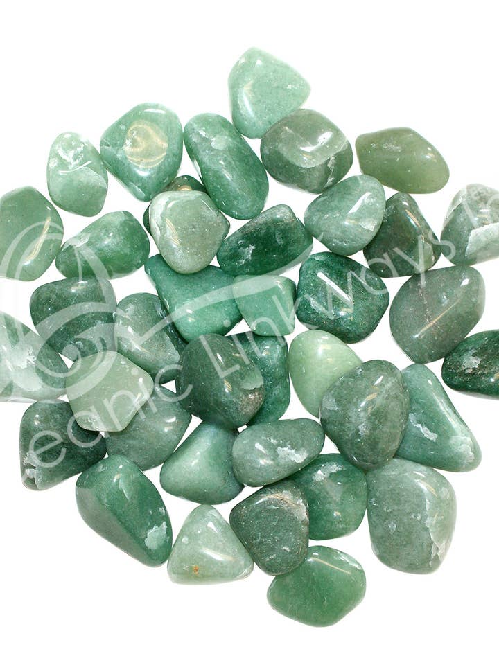 TUMBLED STONES - AVENTURINE, GREEN A 20-40 MM (KG) for wholesale by Oceanic Linkways Inc