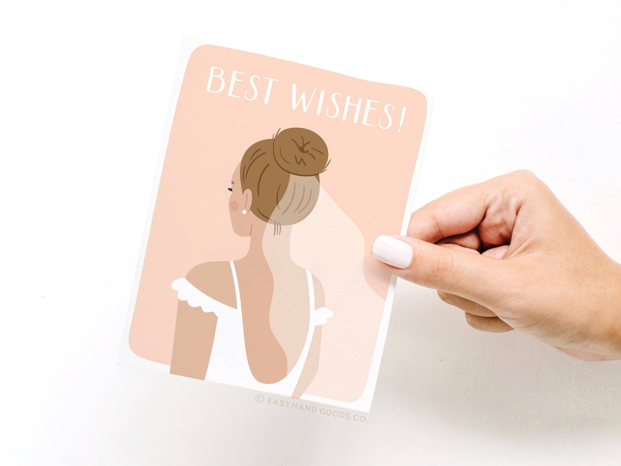 Easyhand Goods – formerly Onderkast - Wholesale Engagement Card - Best Wishes Bride Greeting Card2