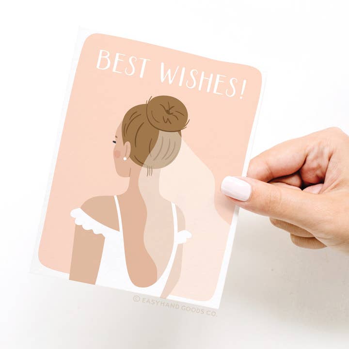 Easyhand Goods – formerly Onderkast - Wholesale Engagement Card - Best Wishes Bride Greeting Card2