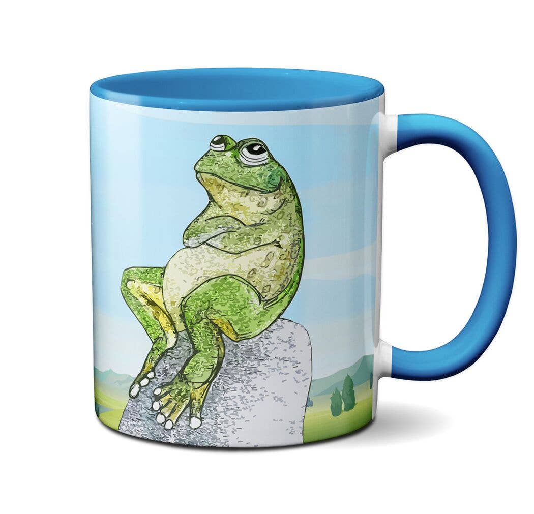 Pithitude - Wholesale Coffee Mug - Retired Frog Blue Mug2