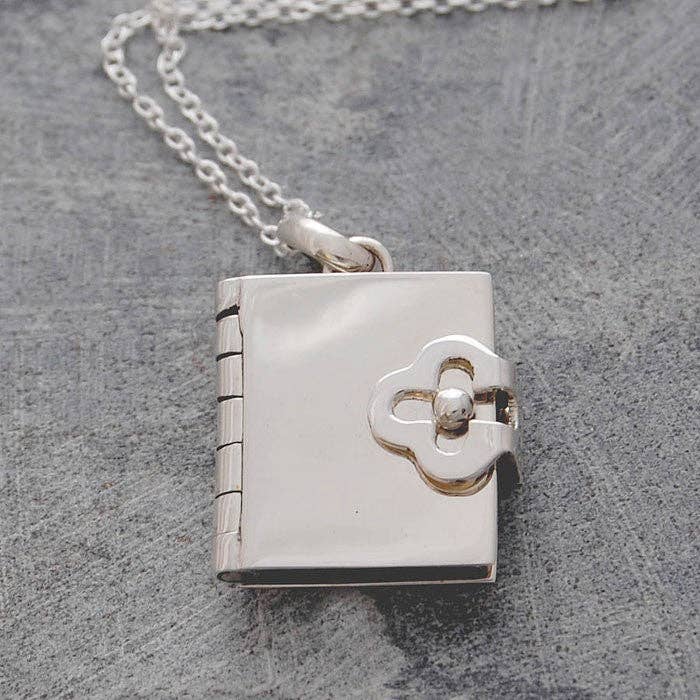 Otis Jaxon London – wholesale Locket necklace – Sterling Silver Book Locket Necklace