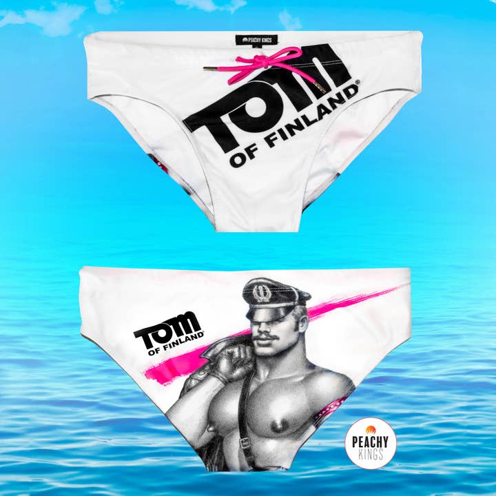 Tom of Finland ”WHITE” badbyxor för wholesale av Peachy Kings / Kweer Cards