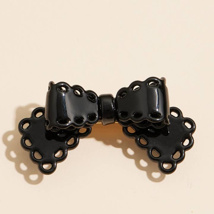 Frem - Wholesale Hair Clip - Women's - Scalloped Bow Hair Claw Clip2