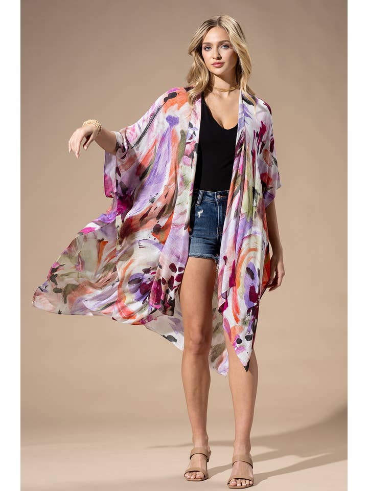 Watercolor Multi Kimono for wholesale on Faire