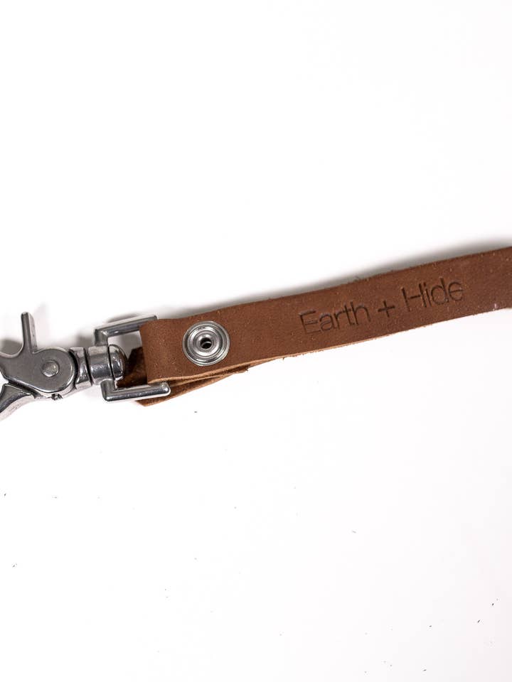 Classy Brass or Steel Keychain Lanyard for wholesale by Earth and Hide