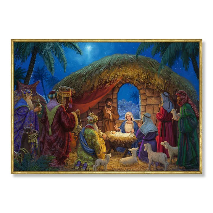 The Nativity Scene 2025 A3 Advent Calendar for wholesale by Alison Gardiner Designs