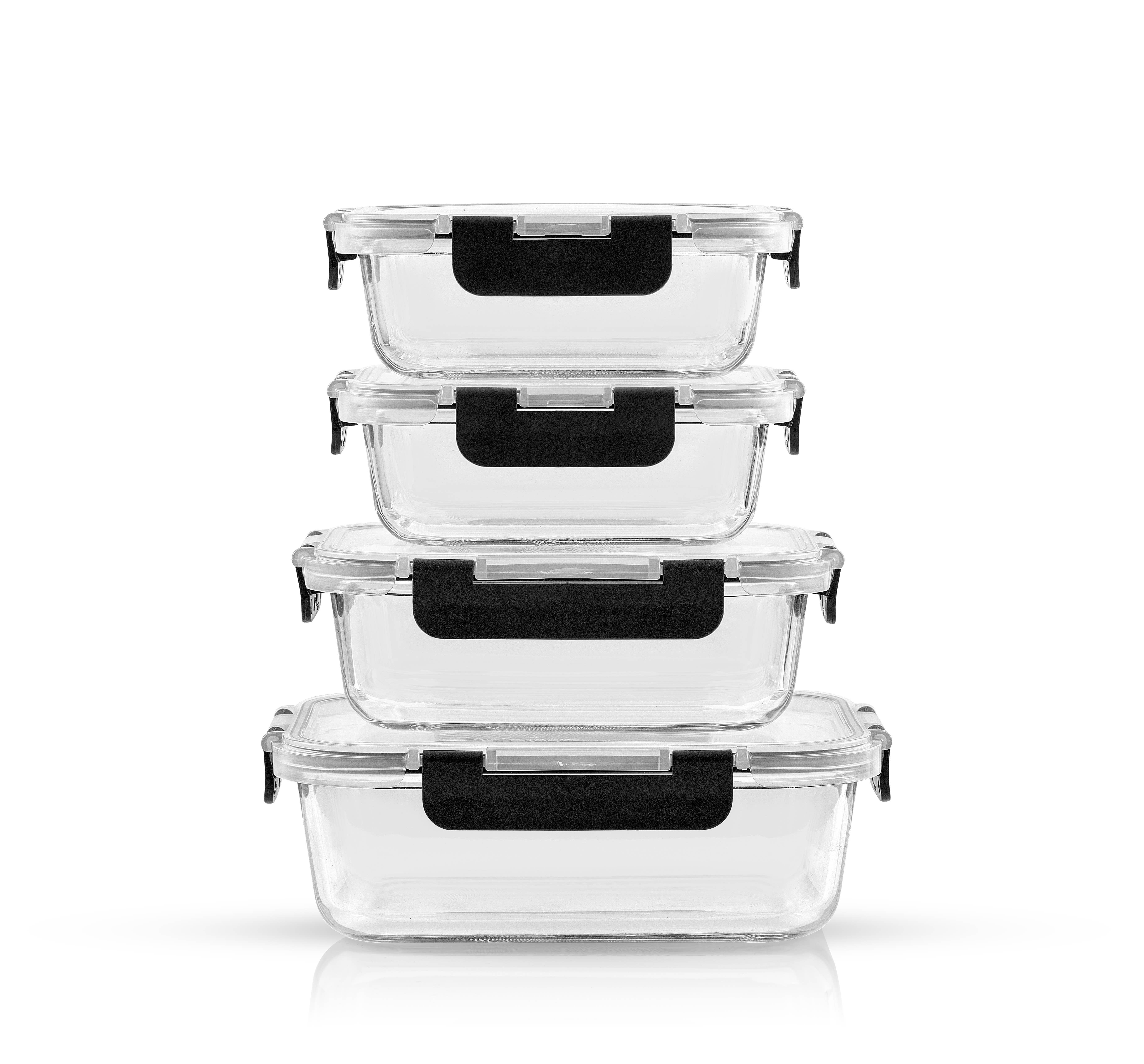 JoyJolt - Wholesale Food Storage Container - 12 Piece Glass Kitchen Storage Containers with Lids - Black6