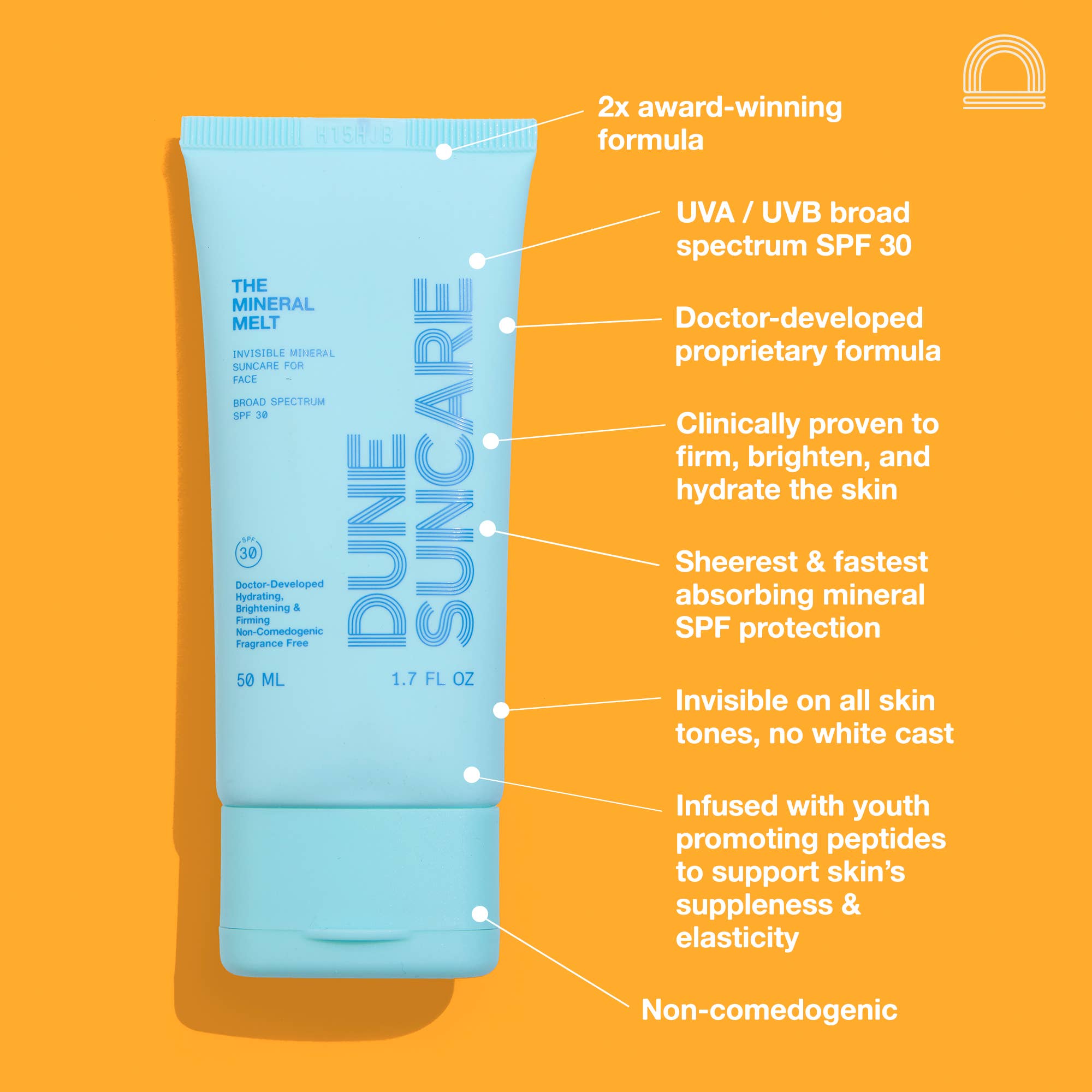 DUNE Suncare - Wholesale Sunscreen - The Mineral Melt - Clear Mineral Sunscreen for Face (SPF 30)4