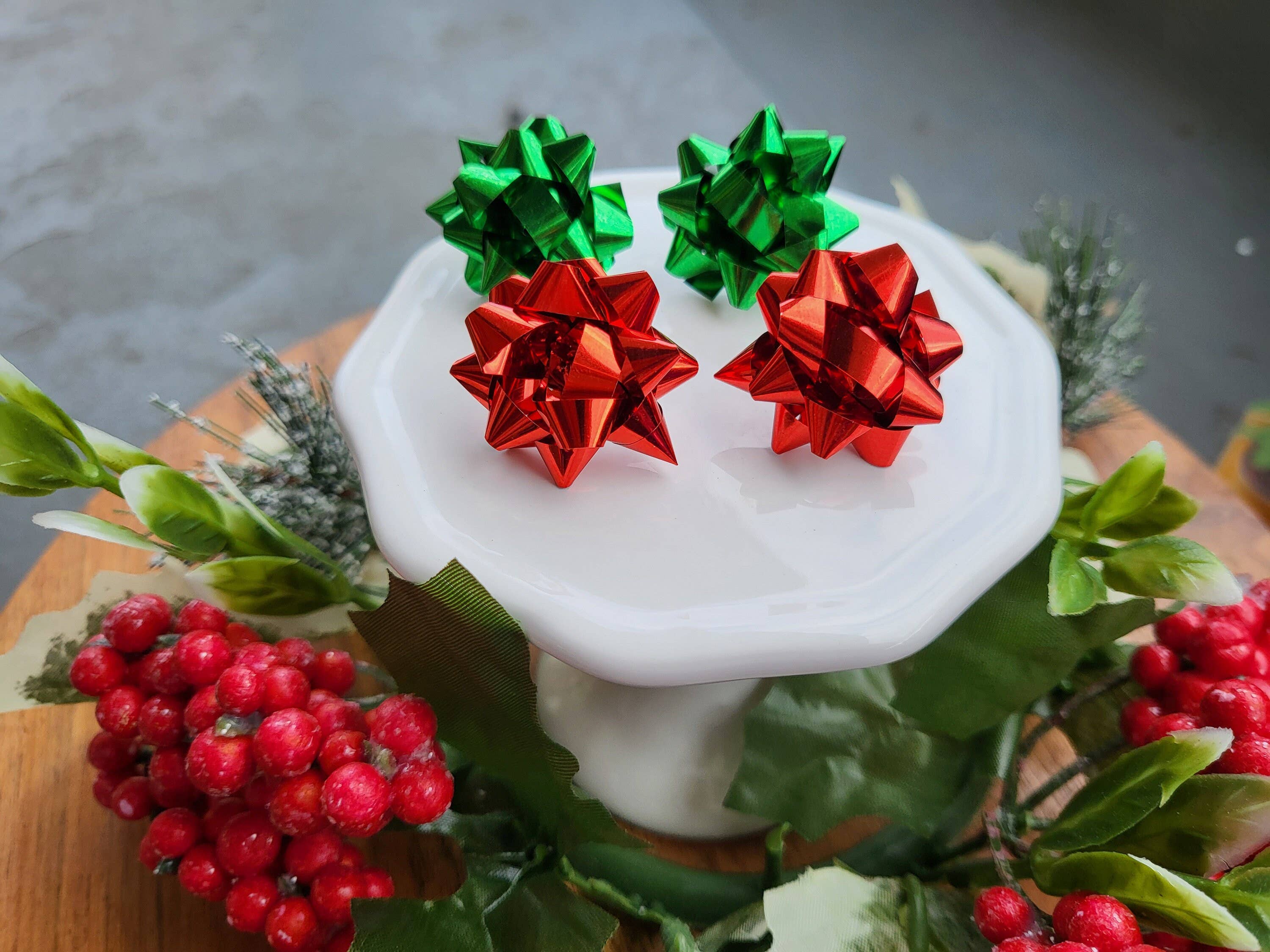 REMOVED BRAND - Wholesale Stud/Post Earrings - Christmas Bow Stud Earrings2