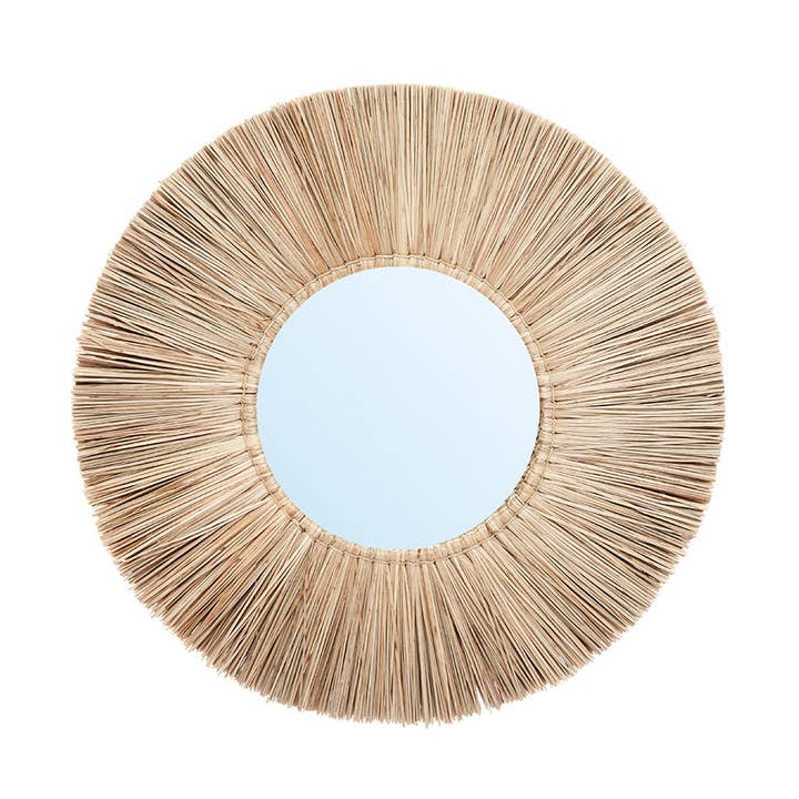 The Alang Alang Mirror - Natural - L for wholesale by Bazar Bizar Living