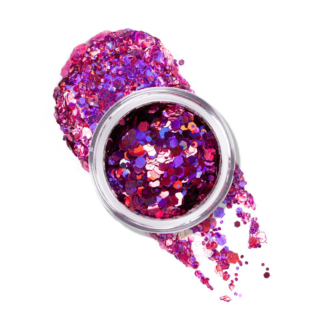 Unicorn Snot | Glitter Beauty - Wholesale Body glitter/shimmer - Macro Body Glitter | Fuchsia-Zinnia | Chunky Body Glitter2