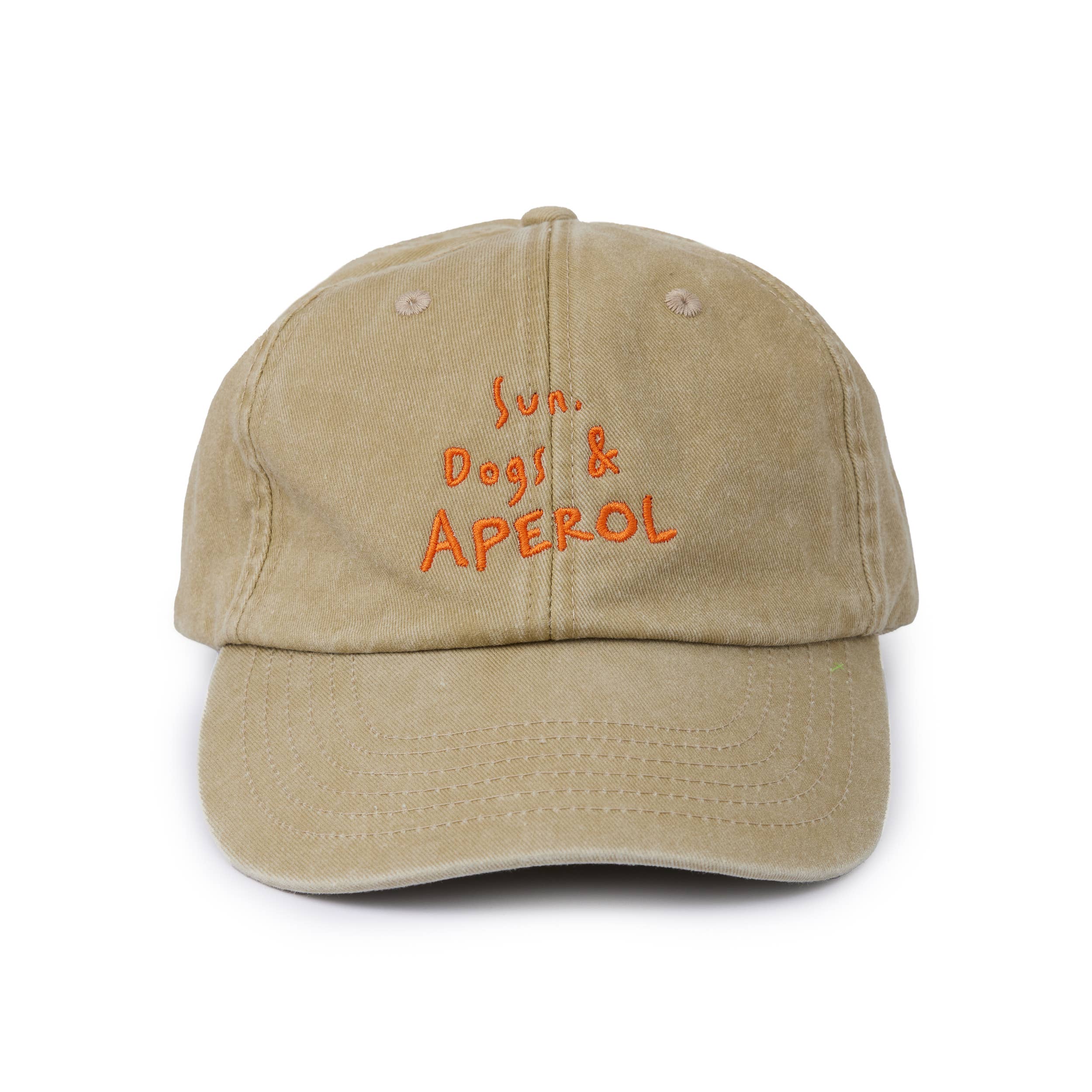 Lieblingspfote - Wholesale Baseball Cap - Unisex - "SUN, DOGS & APEROL" Cap Washed Beige