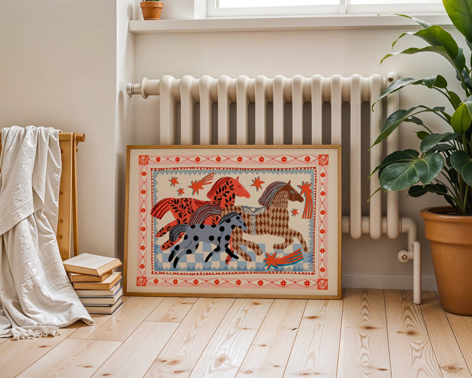 Carole Hillman - Wholesale Art Print - Pink Horse Running 5