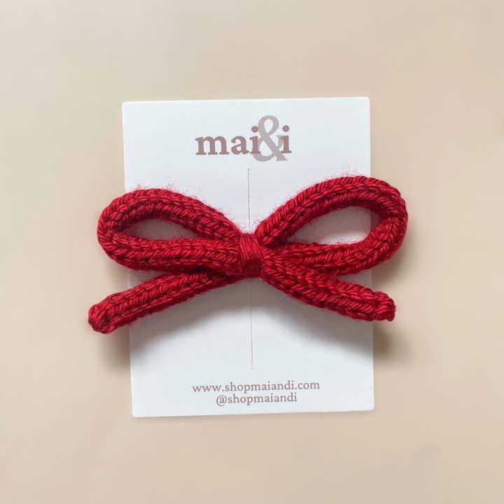 nœud rouge en crochet pour la vente par Mai & I