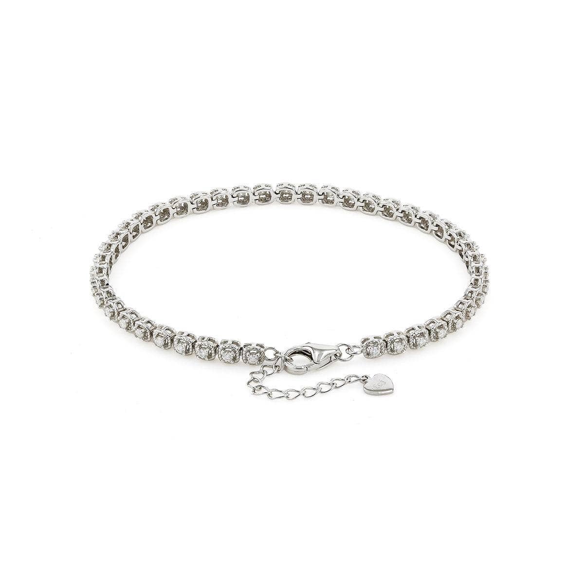 FCJ Jewelry LLC - Wholesale Tennis Bracelet - Rhodium Plated 925 Silver Created Moissanite Tennis Bracelet8