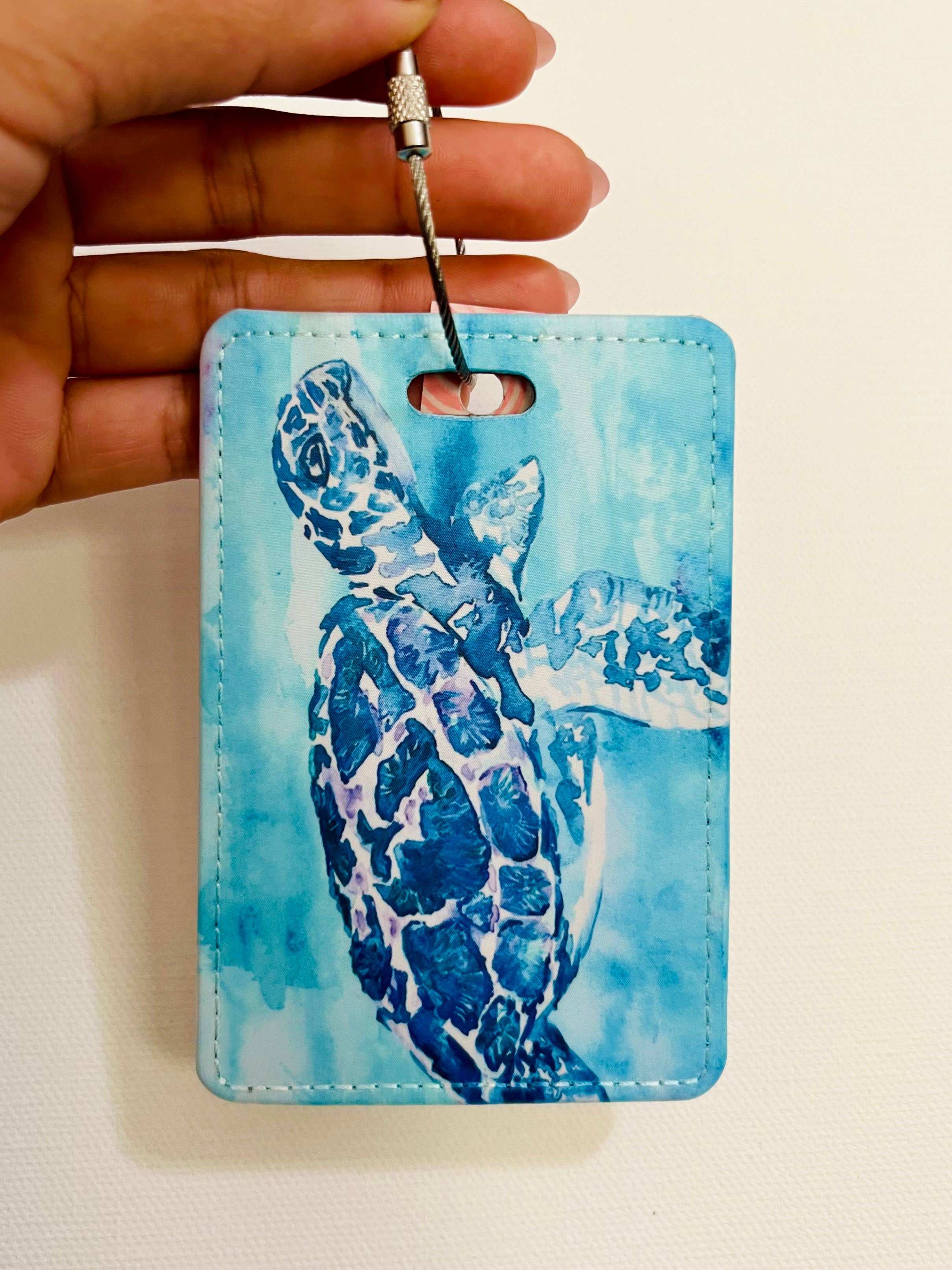 The Sunset Shop - Wholesale Luggage Tag - Luggage Tag "Hand Made Turtle Design" (HONU)  0