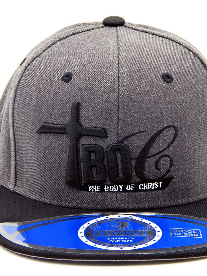 Charcoal and Black TBOC Signature Hat for wholesale by TBOC Apparel
