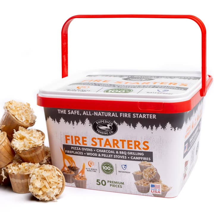 Superior Trading Co. - Wholesale Charcoal - All Natural Firestarters for BBQ, Charcoal, grill