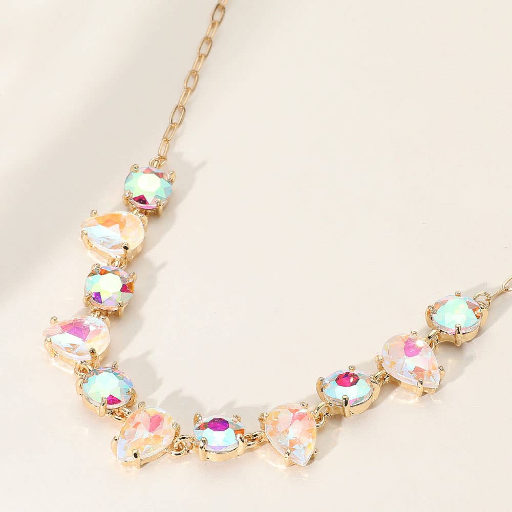 Sensibling Corp. - Venta al por mayor Collares con colgantes/abalorios - Collar de noche con eslabones de piedra ovalada redonda en forma de lágrima con cojín6