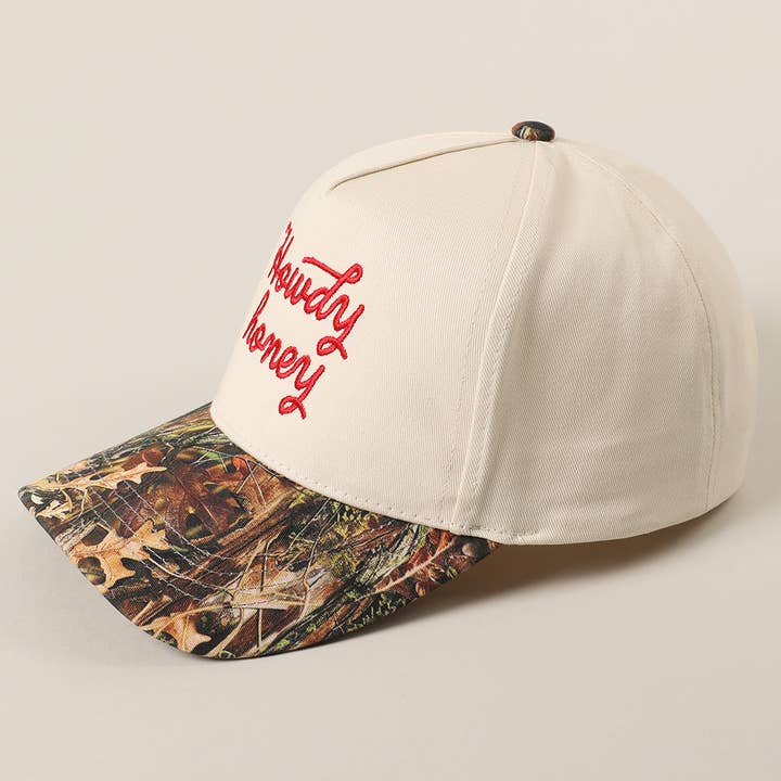 Fashion City - Wholesale Trucker Hat - Women's - Howdy Honey Embroidery Camo Two-Tone Trucker Hat21